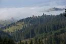 Yablunytskyi pass. Rising Mist, Ivano-Frankivsk Region, National Natural Parks 