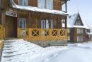 Yablunytsia. High basement wooden cottage, Ivano-Frankivsk Region, Civic Architecture 