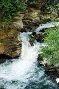 Yaremche. Waterfall Yaremchensky Huk in the headwaters of the Prut River, Ivano-Frankivsk Region, Geological sightseeing 